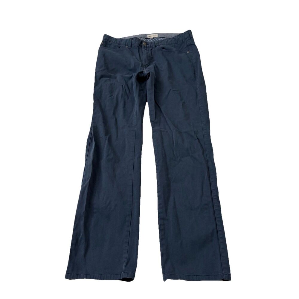 Peter Millar Pants Mens 32 Blue Stretch 5 Pocket Straight Crown Golf Chino